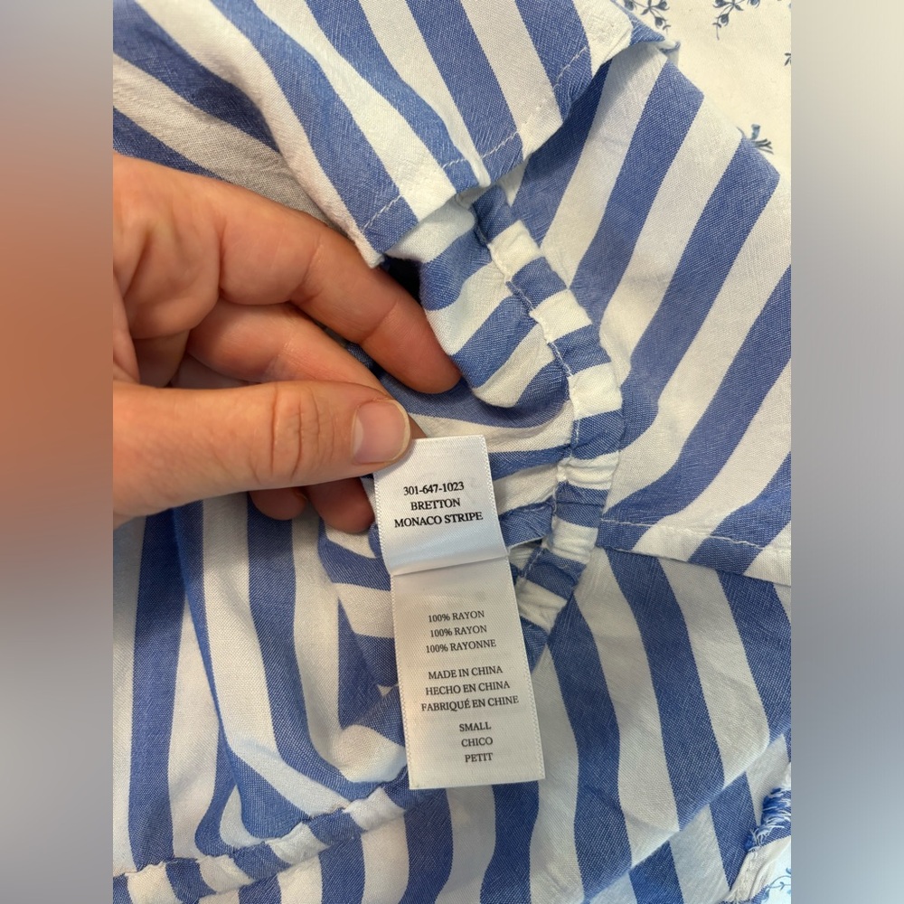 Rails Breton Monaco Stripe Top Size Small - image 8